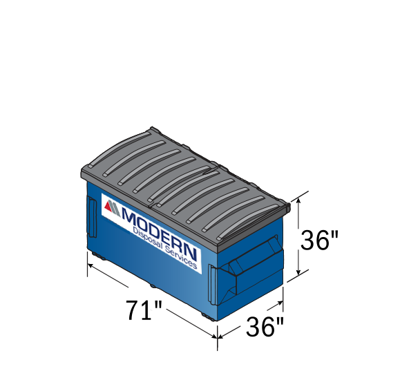 Front Load Dumpster - 2 Cubic Yard Capacity