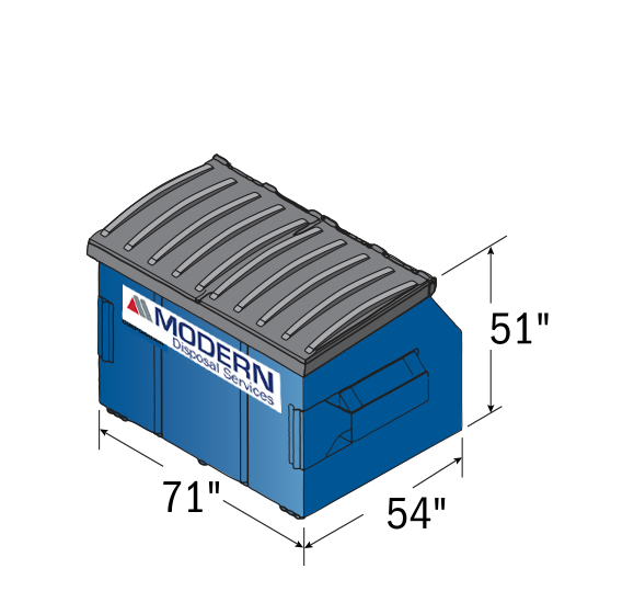 Front Load Dumpster - 4 Cubic Yard Capacity