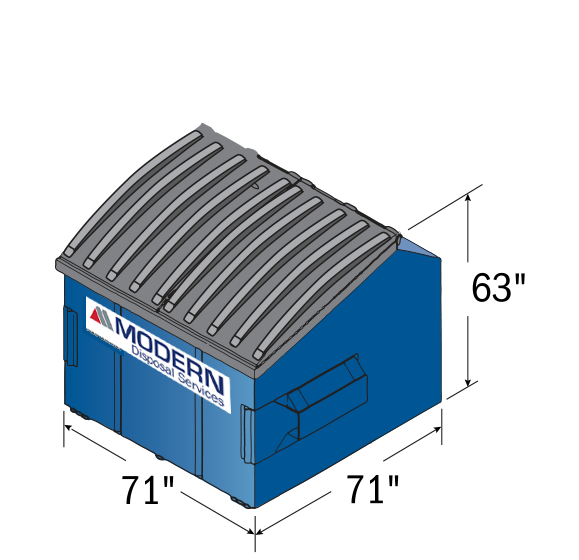 Front Load Dumpster - 6 Cubic Yard Capacity
