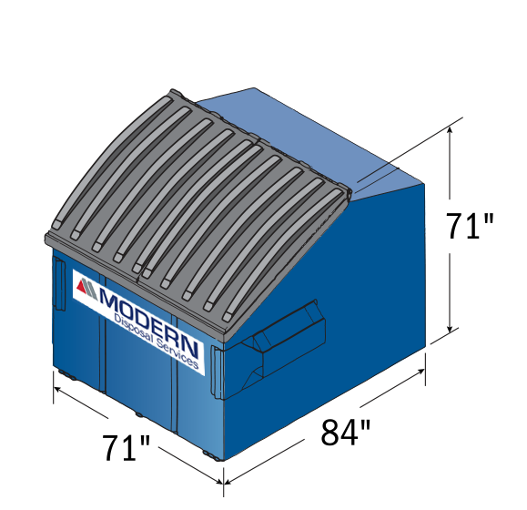 Front Load Dumpster - 8 Cubic Yard Capacity